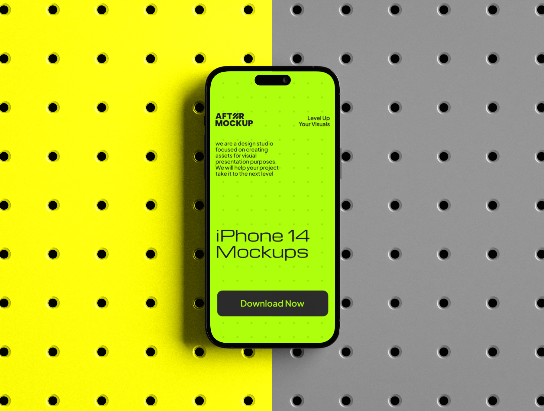 多种样式 iPhone 14 Pegboard Mockups 样机模版