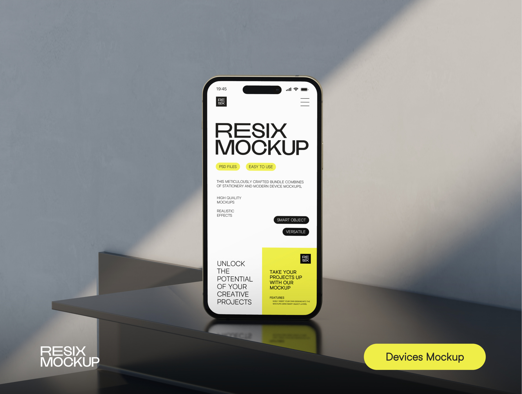 简洁风格品牌样机模型组合