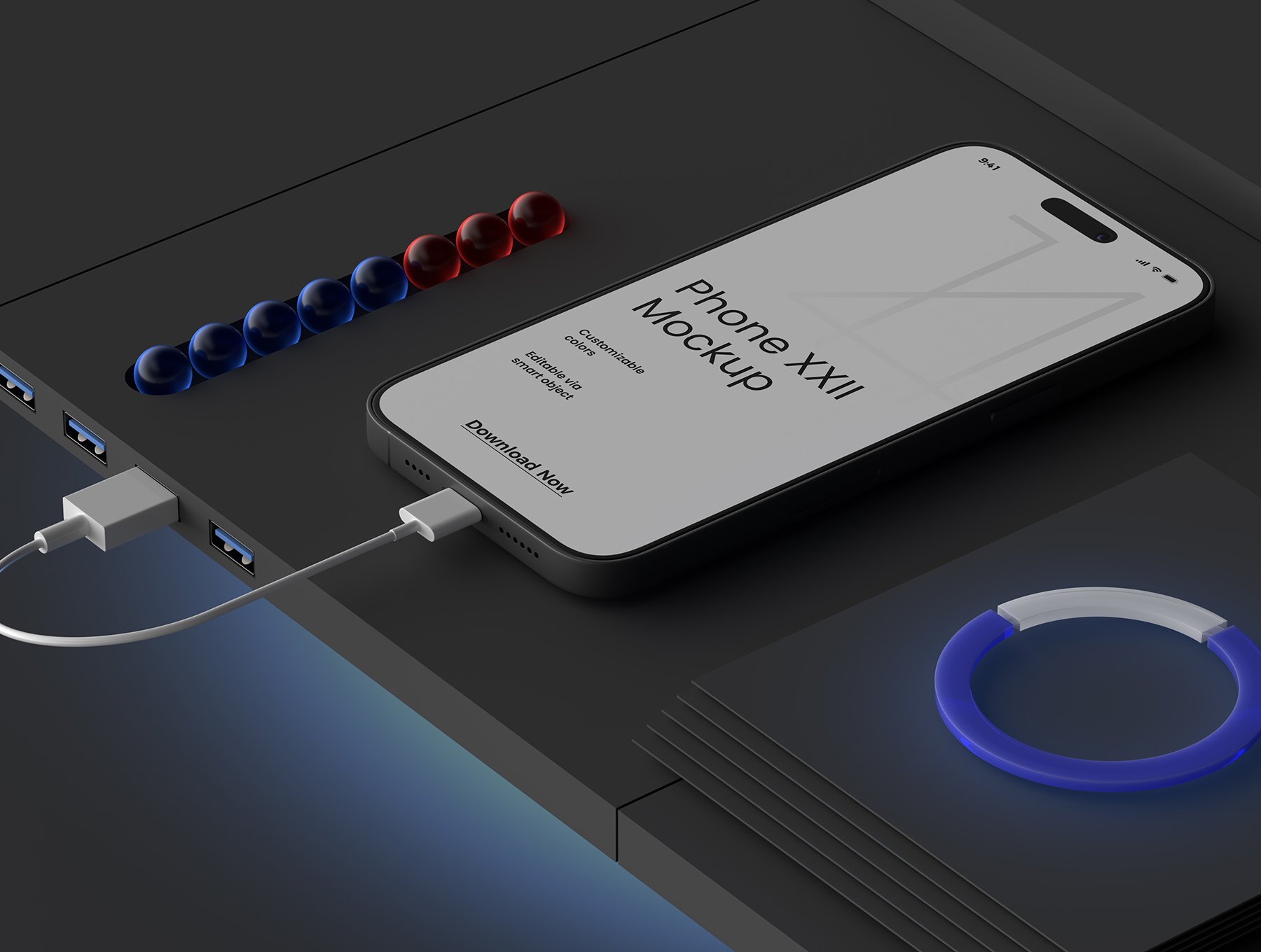 简约高级 iPhone 14 样机Mockup