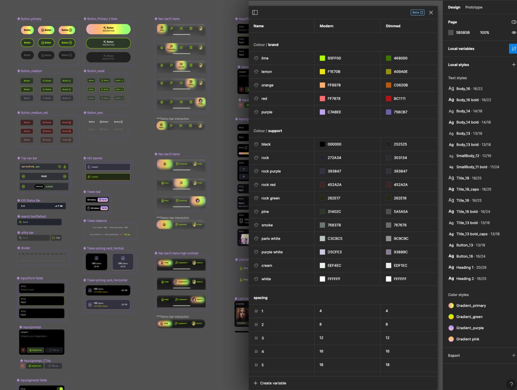 AI 艺术生成器APP界面素材 玻璃态风格 Figma格式