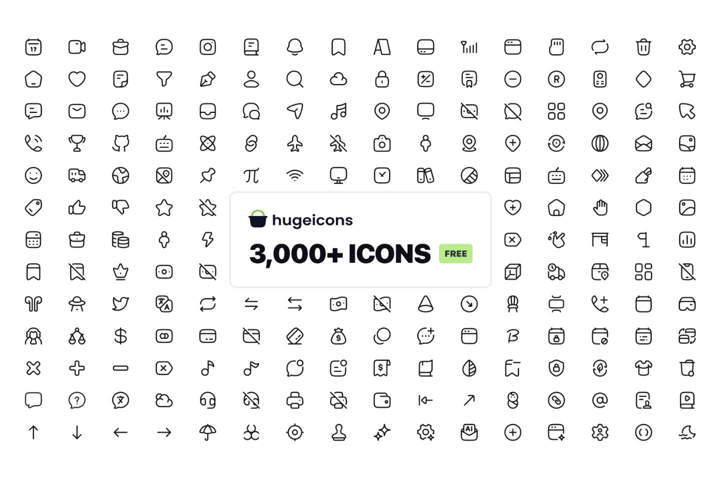 3000+免费的基础图标库