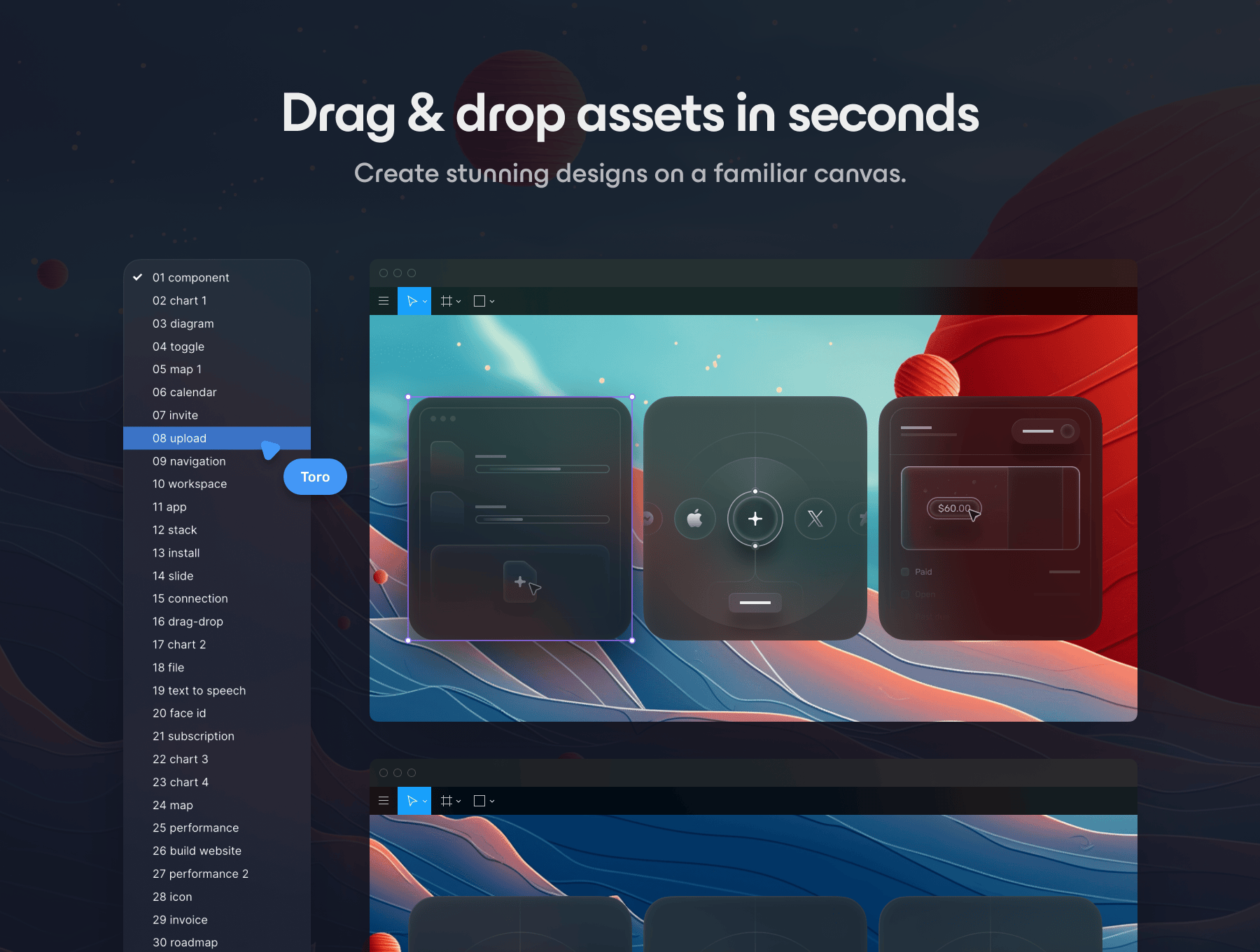高级暗色原型卡片设计素材 Figma格式