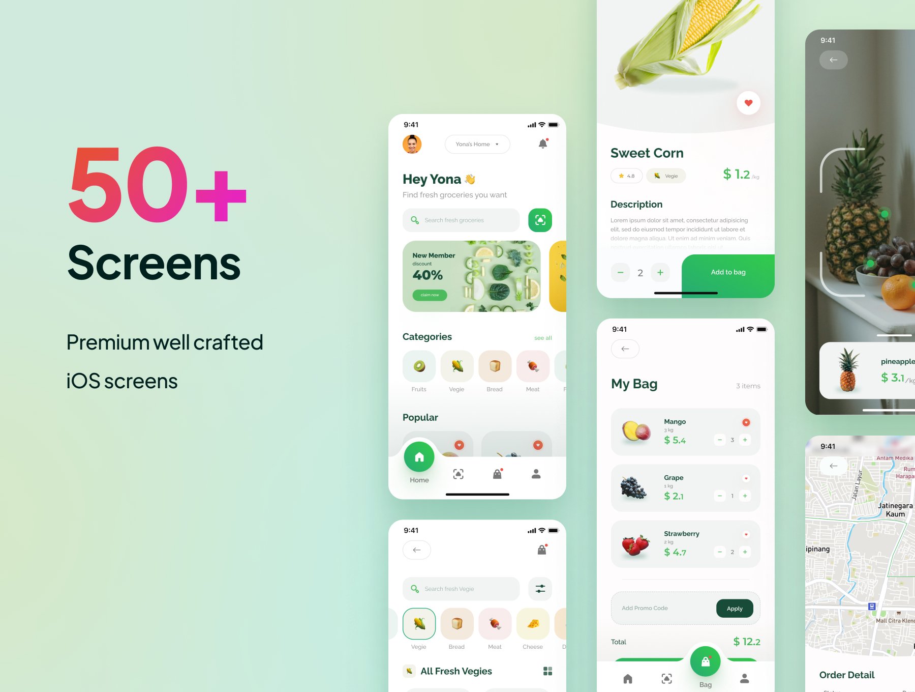 生鲜电商APP界面素材 Figma格式