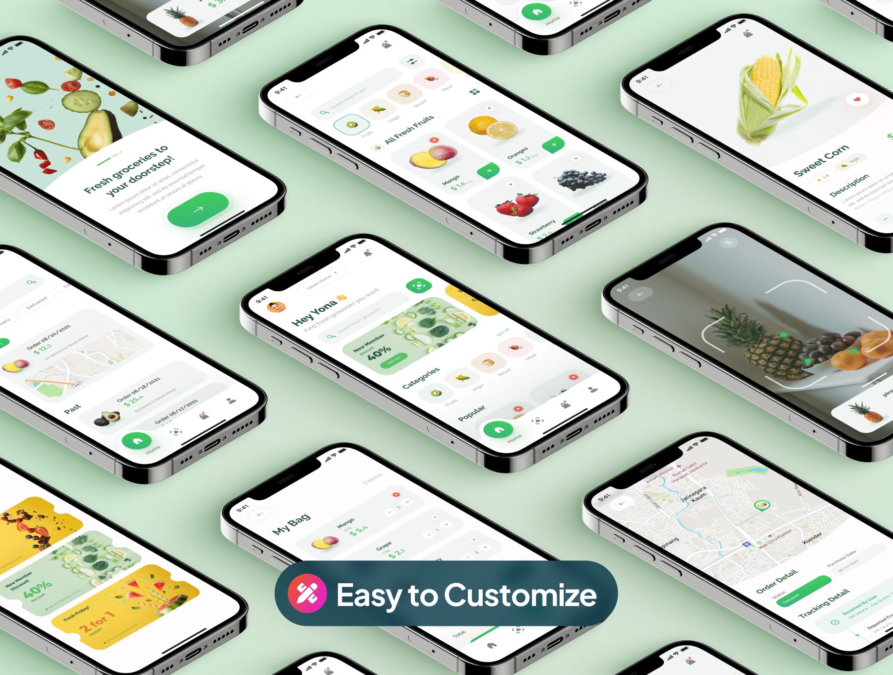 生鲜电商APP界面素材 Figma格式