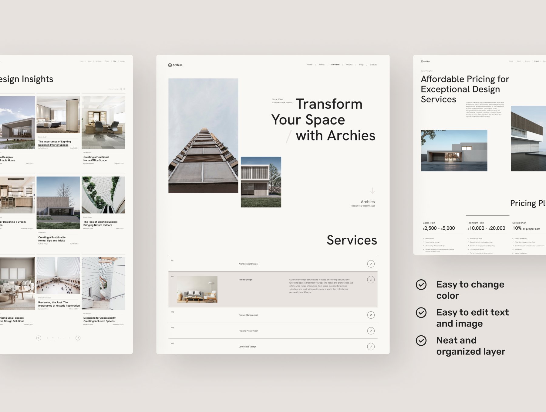 建筑与室内官网着陆页设计 Figma格式