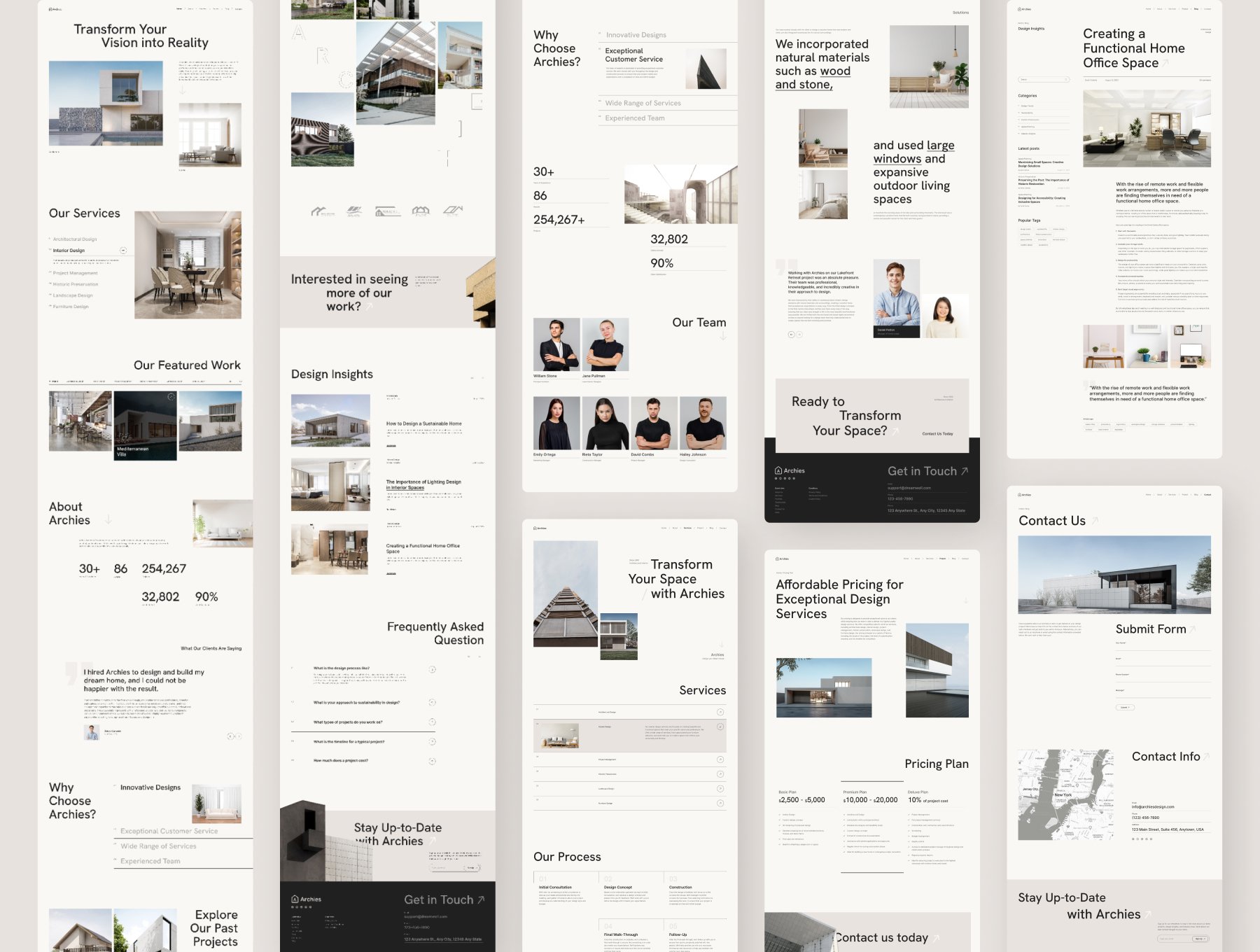 建筑与室内官网着陆页设计 Figma格式