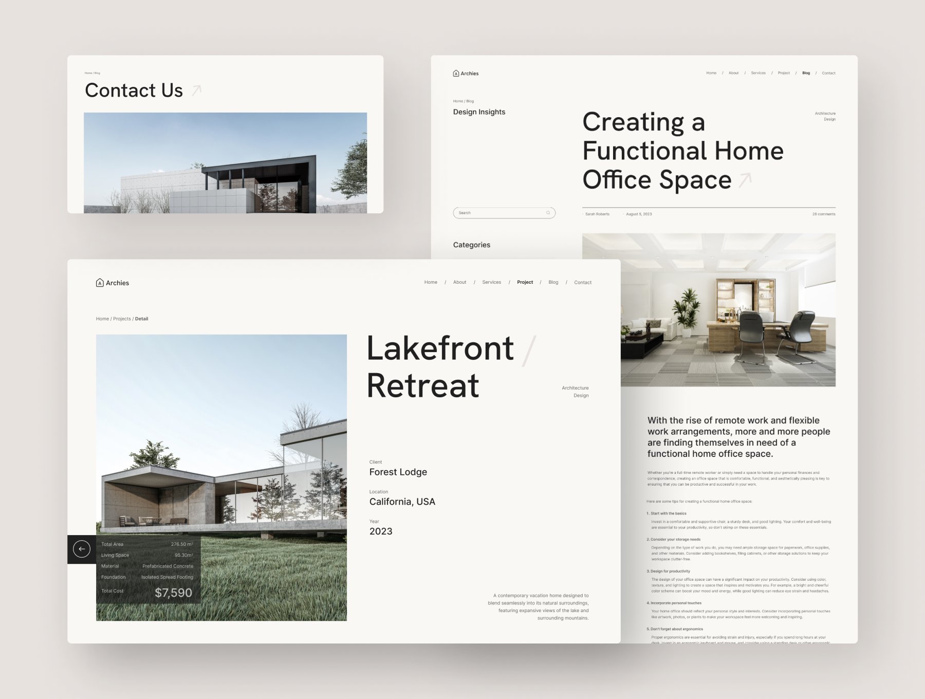 建筑与室内官网着陆页设计 Figma格式