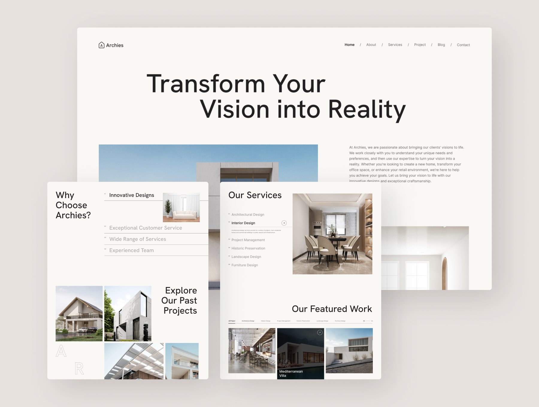 建筑与室内官网着陆页设计 Figma格式