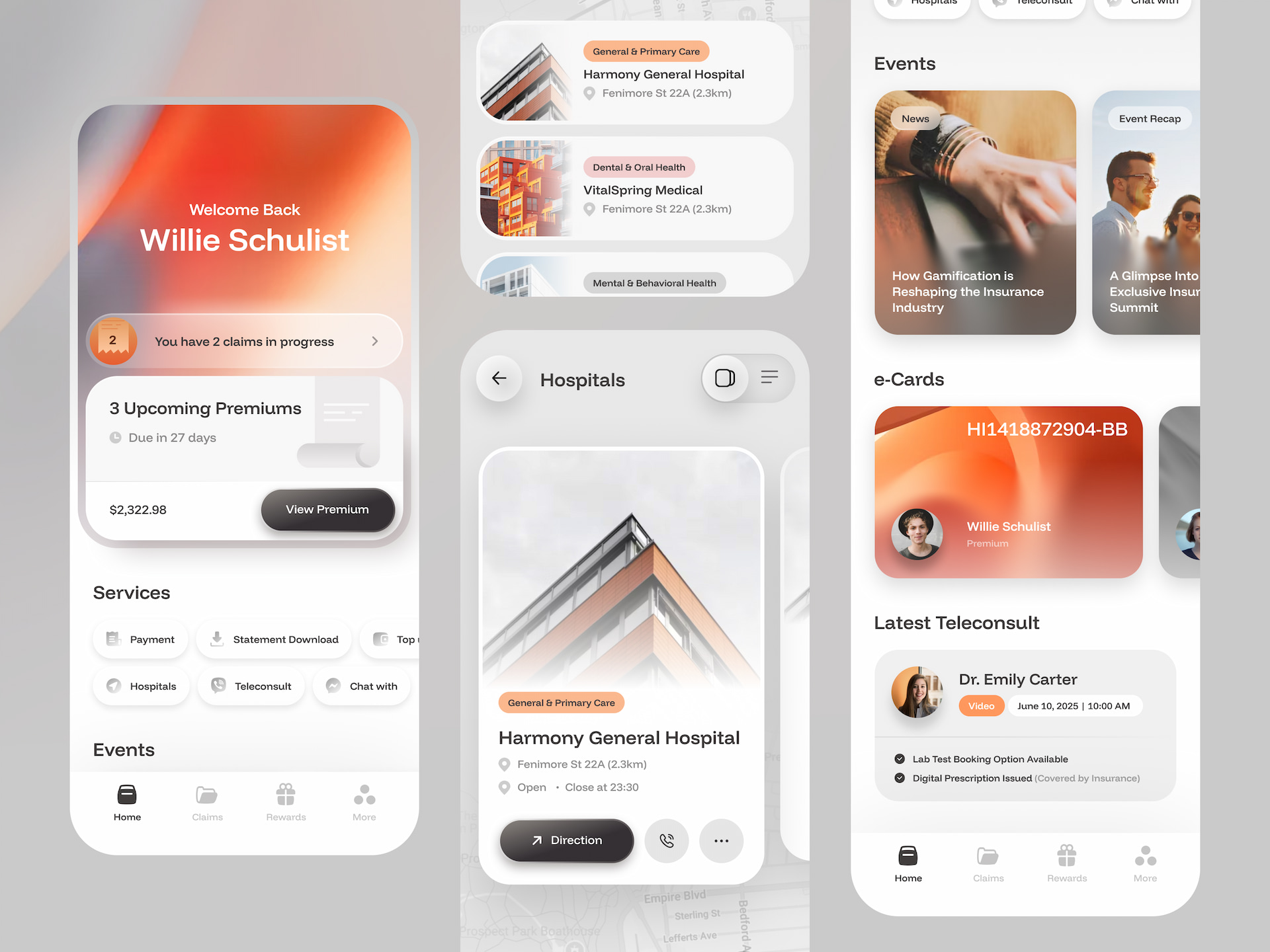 Paperpillar 保险移动应用 UI