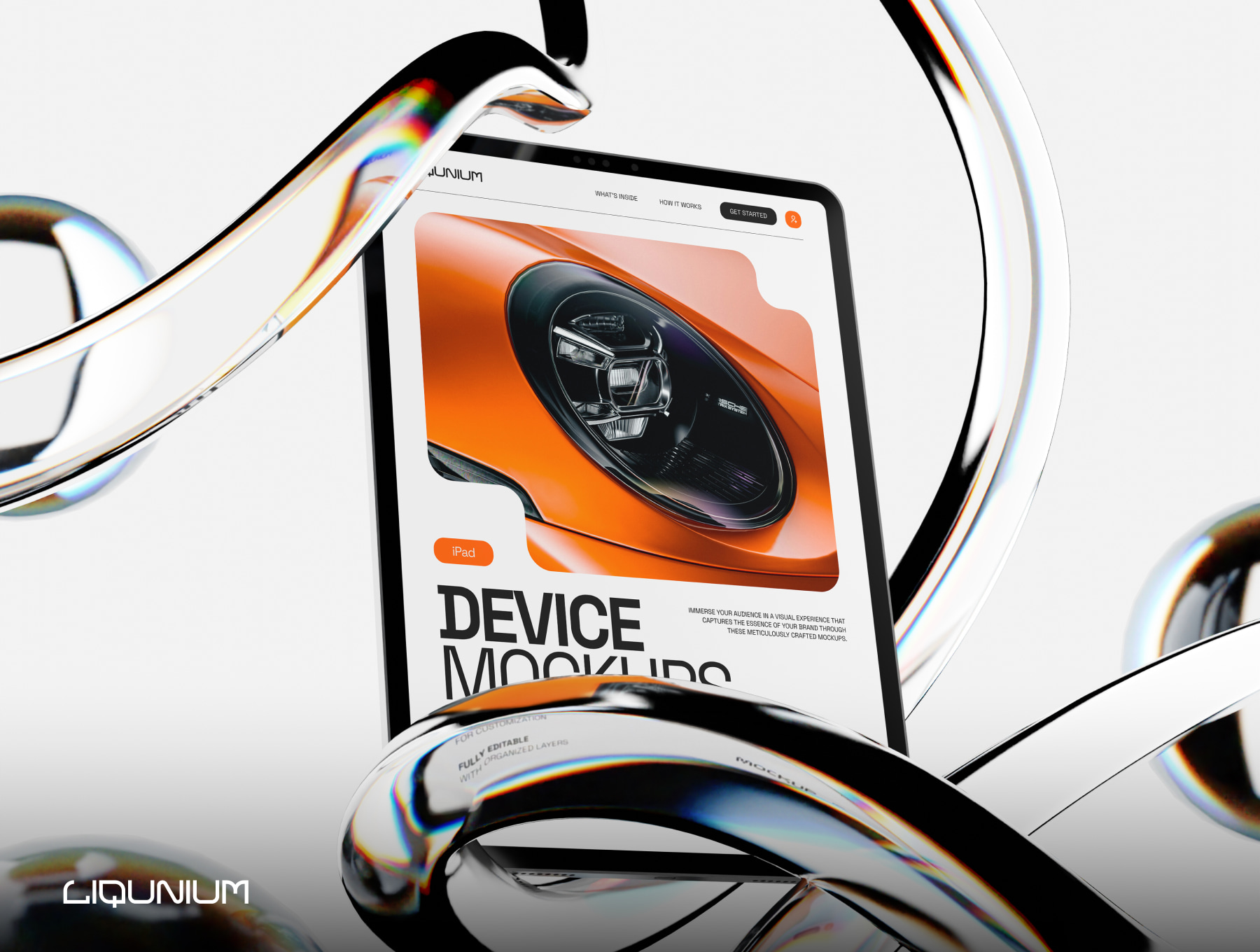 9 款独特的玻璃场景样机模型