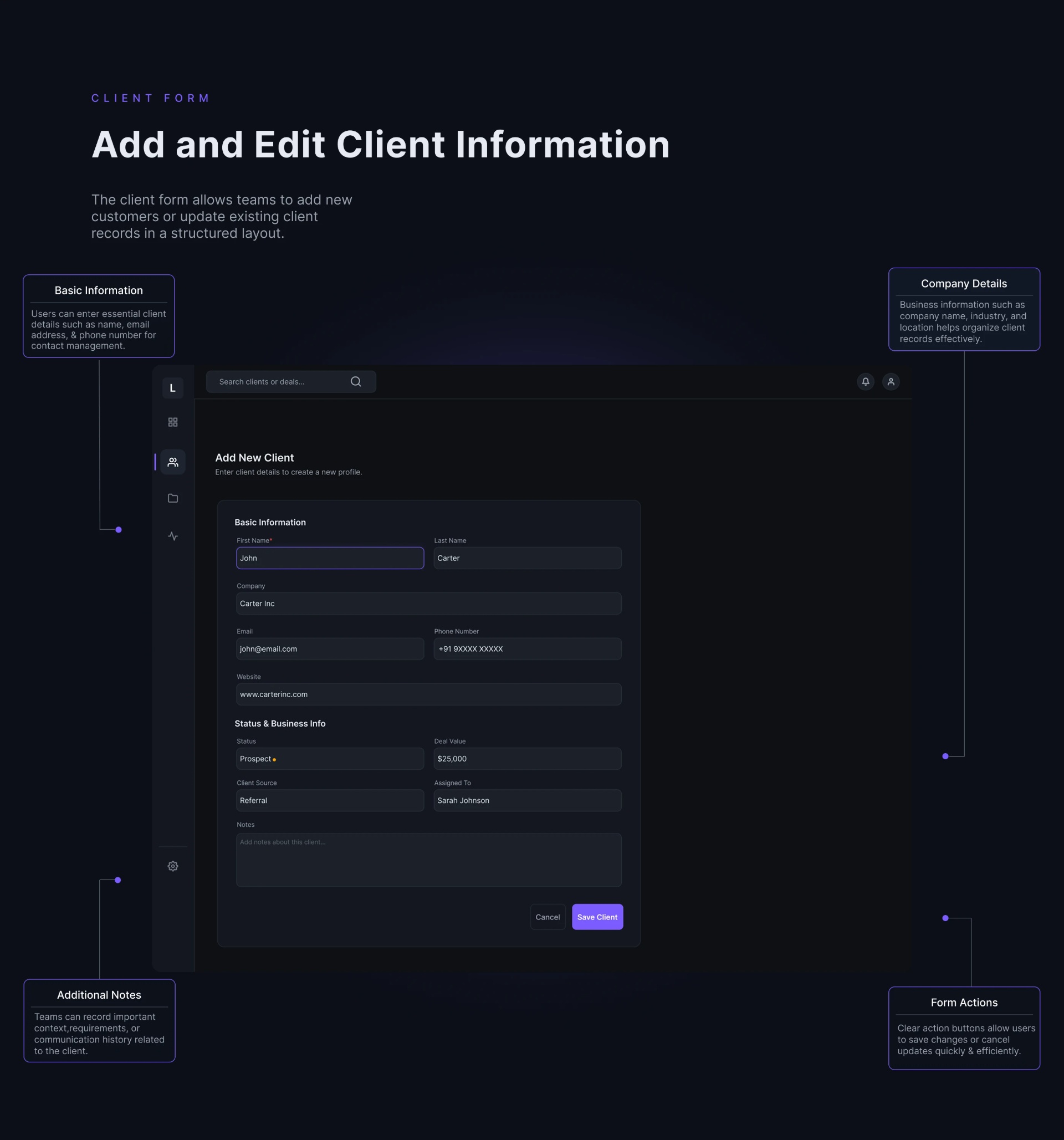 CRM 仪表盘用户界面设计
