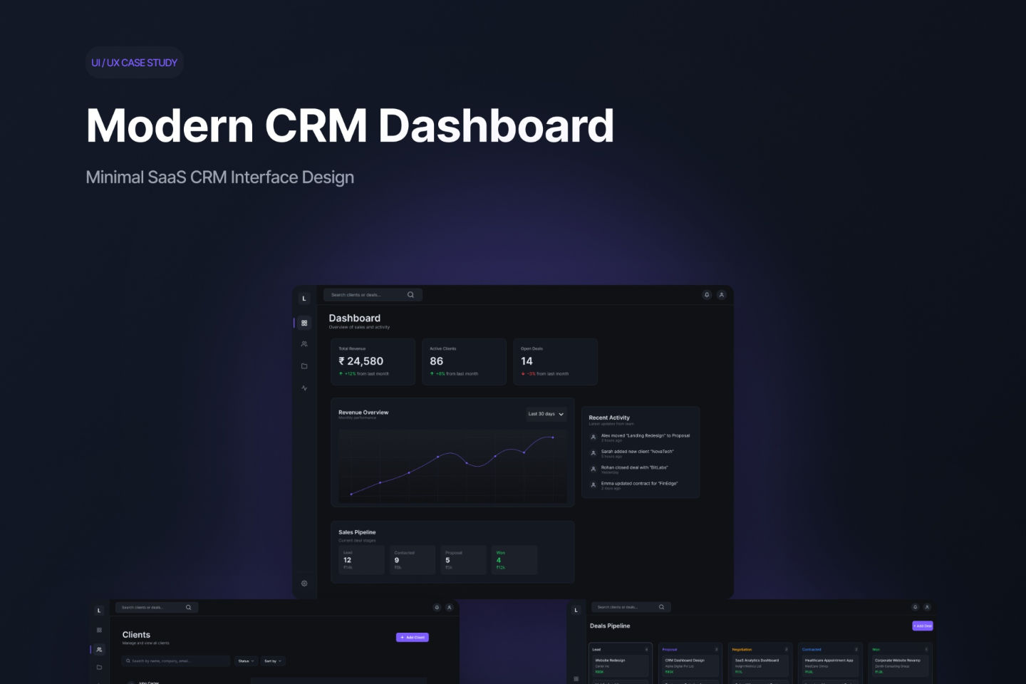 CRM 仪表盘用户界面设计